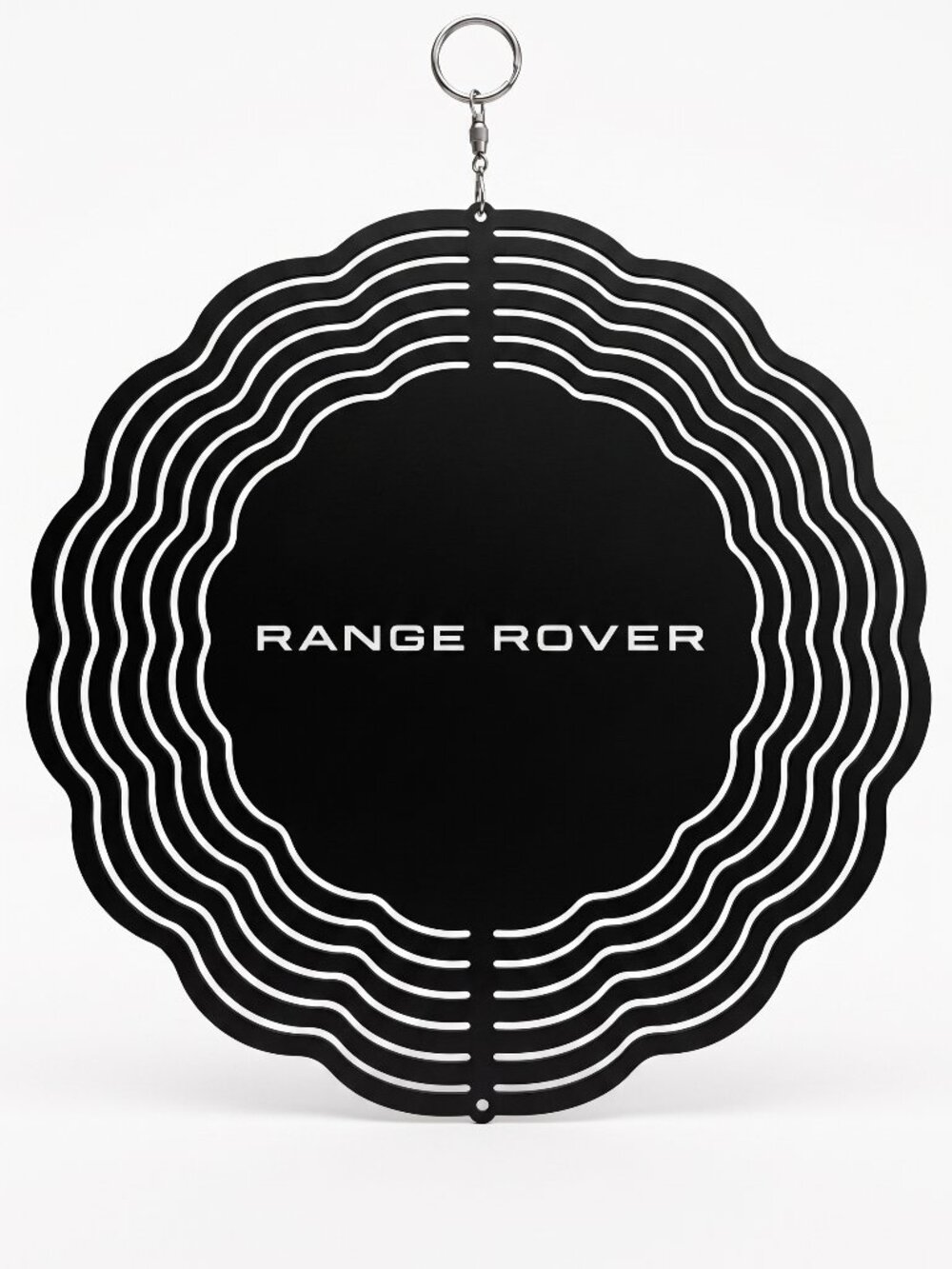 10" Range Rover Metal Kinetic Wind Spinner - Outdoor Garden Hanging Decor